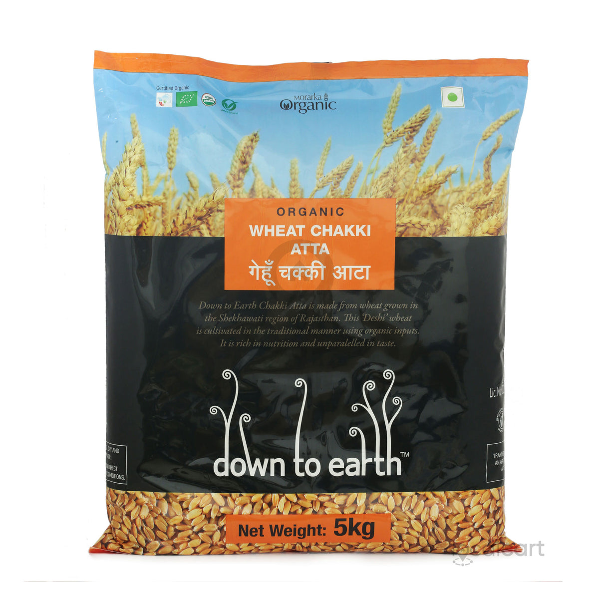 Down to Earth Organic Wheat Flour (Chakki Atta) 5kg – LocalCart